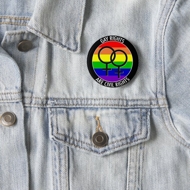 Button Badge - Gay Rights Are Civil Rights (In Situ)