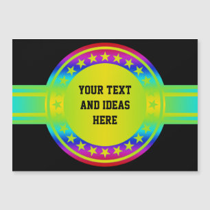 Button / Banner - Stars neon coloured + your