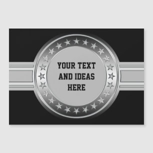 Button / Banner - Stars silver + your backgr