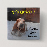 Button Basset Hound Snow Sweeper