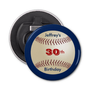 Button Bottle Opener Baseball Party Favour