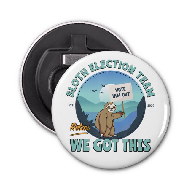 Button Bottle Opener with magnet Mockup Template  (Front)