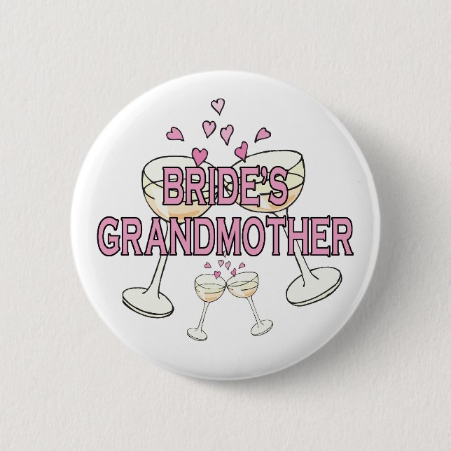Button: Bride's Grandmother 6 Cm Round Badge (Front)