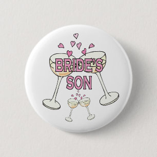 Button: Bride's Son 6 Cm Round Badge