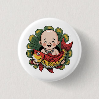 Button | Chloe Baby – Cute Boy with Lucky Koi