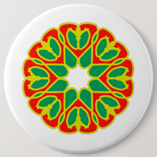 Button, Colourful classic floral design   6 Cm Round Badge