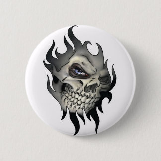 button, dead head 6 cm round badge