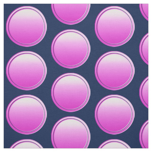 Button Dots - gradient pink + your backg. & idea Fabric (Swatch)