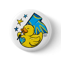 Button Duck with Deaf Flag Design