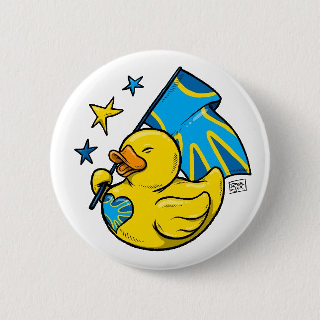 Button Duck with Deaf Flag Design (Front)