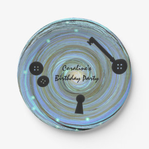 Button Eyes & Skeleton Key Other World Party Paper Plate