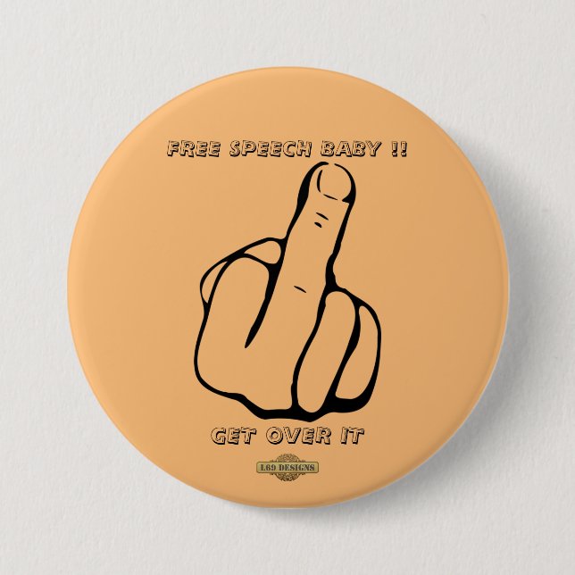 button   "FREE SPEECH BABY" (Front)