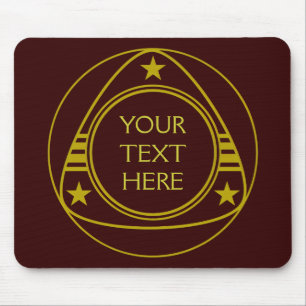 BUTTON GOLD STARS + your text Mouse Pad
