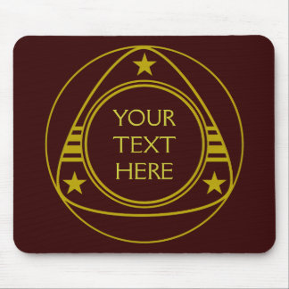 BUTTON GOLD STARS + your text Mouse Pad