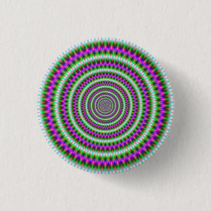 Button Green and Pink Toothed Rings