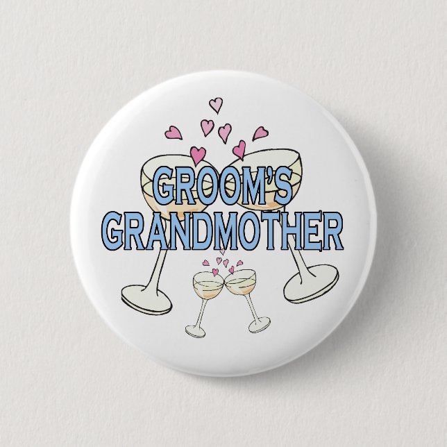 Button: Groom's Grandmother 6 Cm Round Badge (Front)