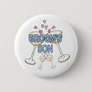 Button: Groom's Son 6 Cm Round Badge