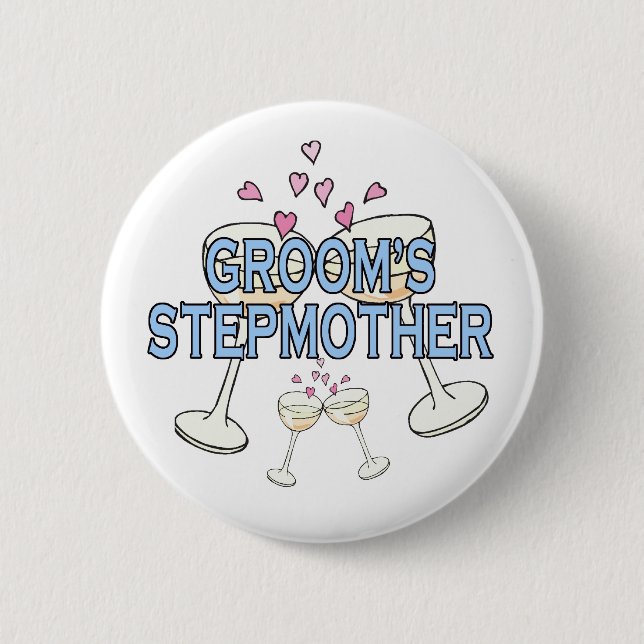 Button: Groom's Stepmother 6 Cm Round Badge (Front)