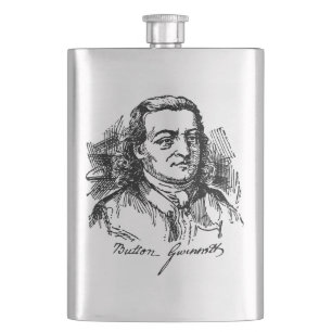 Button Gwinnett Hip Flask