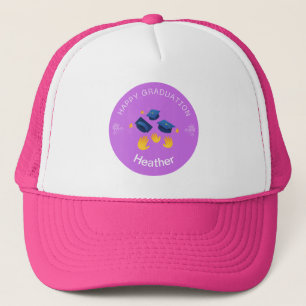 Button - Happy Graduation Personalise - Add name Trucker Hat