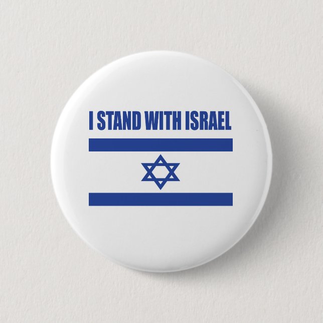 Button i Stand With Israel flag  (Front)