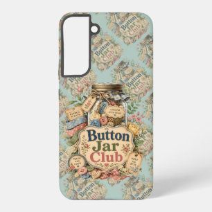 Button Jar Club Cottagecore Sewing Collage Samsung Galaxy Case