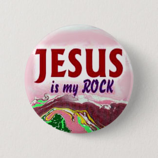 button-Jesus is my Rock 6 Cm Round Badge