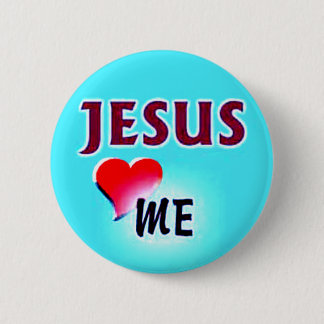 button-Jesus loves me 6 Cm Round Badge