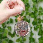 BUTTON KEYRING : WILLIAM MORRIS DESIGN