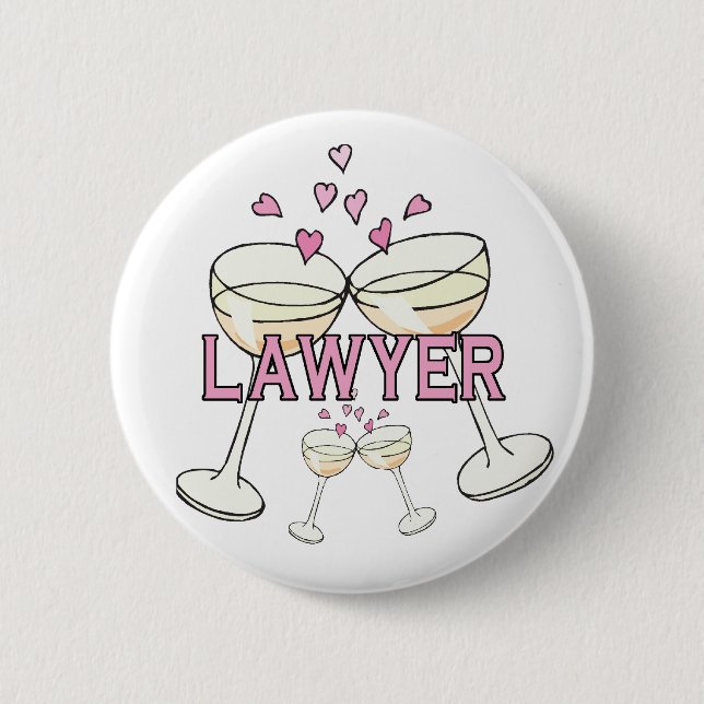 Button: Lawyer 6 Cm Round Badge (Front)