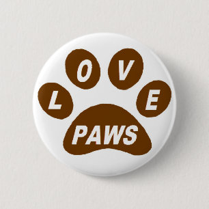 Button Love Paws on Paws Brown