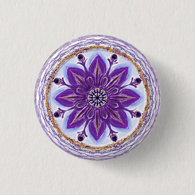 Button Mandala 10 "Royal Blue" (Front)