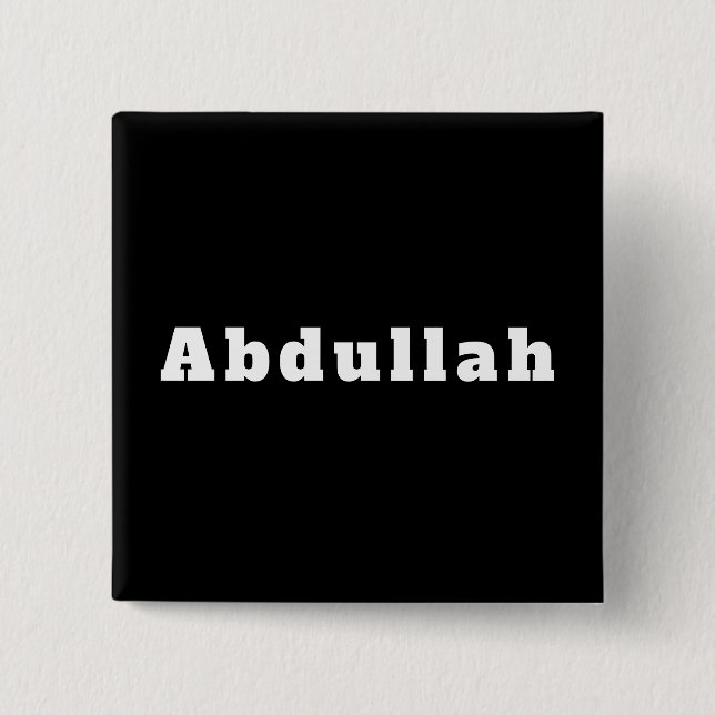 Button mit Namen Abdullah (Front)
