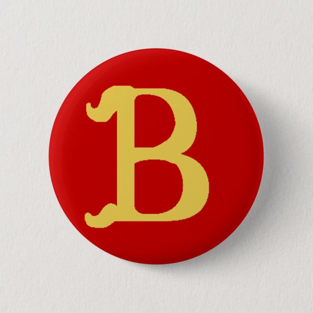 Button Monogrammed with the Letter B (Front)