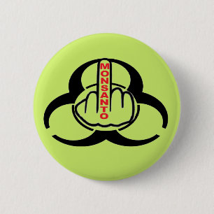 Button Monsanto Bio Hazard Flip
