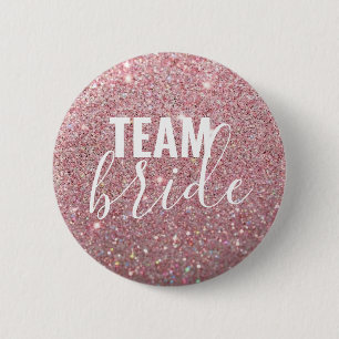 Button - Mulberry Glitter Fab Team Bride
