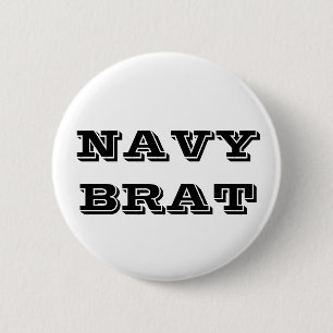 Button Navy Brat
