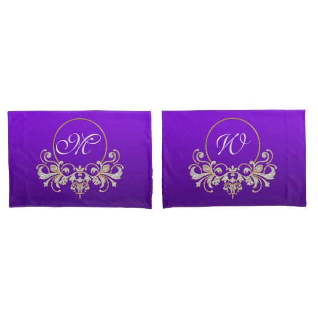 Button Ornamets gold silver I + your ideas Pillowcase (Front-Set)