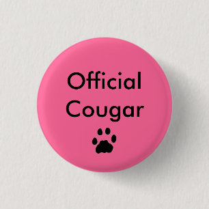 BUTTON pawprint, Official Cougar
