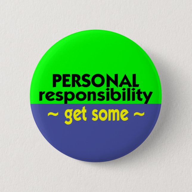 button_personalresponsibility 6 cm round badge (Front)
