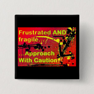 button/pin/badge 15 cm square badge