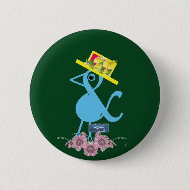 Button Pin - Blue(Tweet) RFPMDesigns ©️2024 (Front)