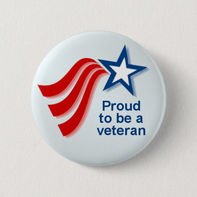 BUTTON_proud2b_veteran 6 Cm Round Badge (Front)