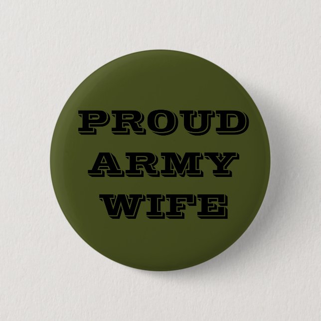 Button Proud Army Wife (Front)