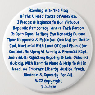Button Reminder To Live Our Sacred Values