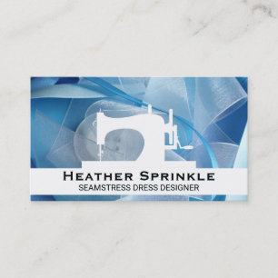 Button & Ribbon   Sewing Machine Business Card