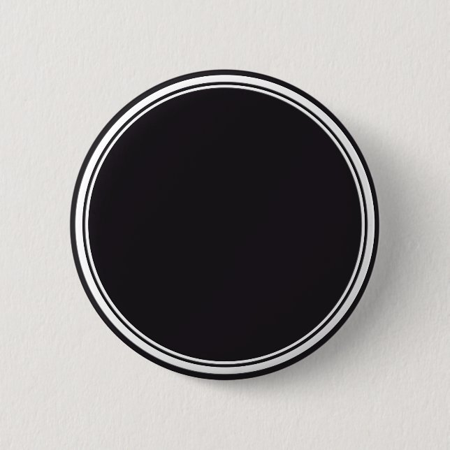 BUTTON ROUND black & white + your text (Front)