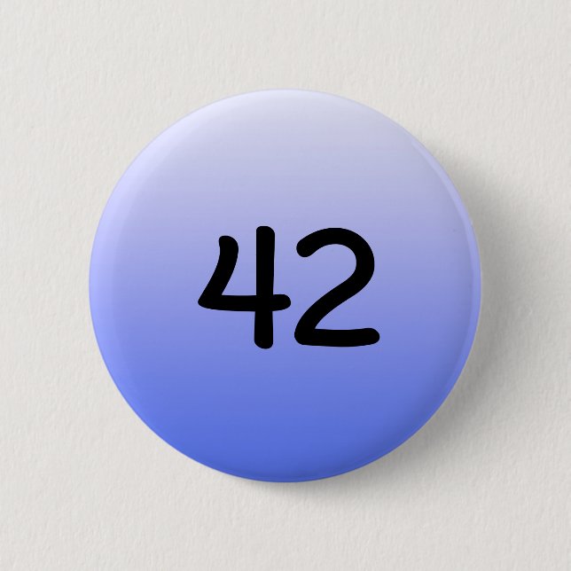 button round blue number fourtytwo (Front)