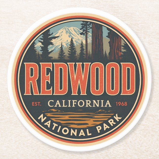 Button Round Paper Coaster (Front)