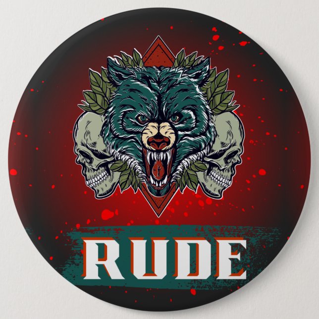 Button rude animal (Front)